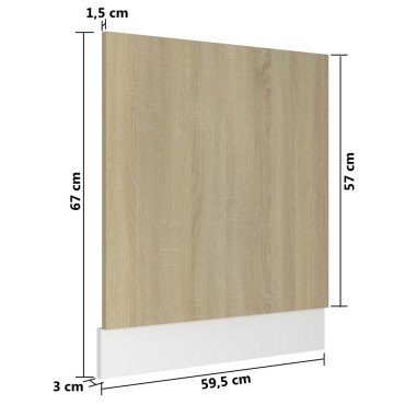 vidaXL Πρόσοψη Πλυντηρίου Πιάτων Lyon Sonoma Δρυς 59,5x3x67cm 1 τεμ.