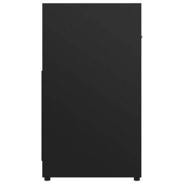 vidaXL Ντουλάπι Νιπτήρα Μαύρο 60x33x61cm από Επεξ. Ξύλο 1 τεμ.