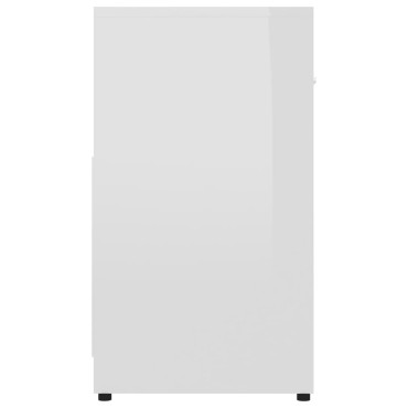 vidaXL Ντουλάπι Νιπτήρα Γυαλιστερό Λευκό 60x33x61cm Επεξ. Ξύλο 1 τεμ.