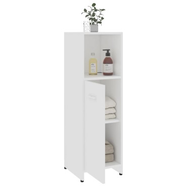 vidaXL Στήλη Μπάνιου Λευκή 30x30x95cm από Επεξ. Ξύλο 1 τεμ.