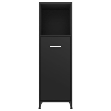 vidaXL Στήλη Μπάνιου Μαύρη 30x30x95cm από Επεξεργασμένο Ξύλο 1 τεμ.