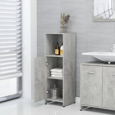 vidaXL Στήλη Μπάνιου Γκρι Σκυροδέματος 30x30x95cm Επεξεργασμένο Ξύλο 1 τεμ.