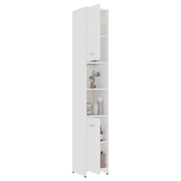 vidaXL Στήλη Μπάνιου Λευκή 30x30x183,5cm από Επεξεργασμένο Ξύλο 1 τεμ.