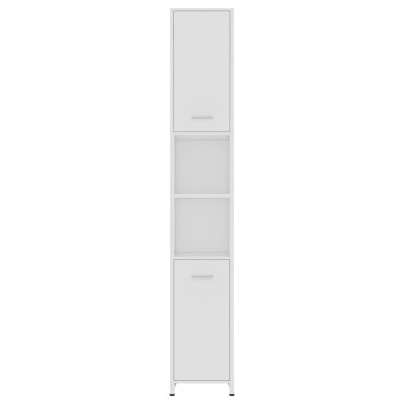 vidaXL Στήλη Μπάνιου Λευκή 30x30x183,5cm από Επεξεργασμένο Ξύλο 1 τεμ.
