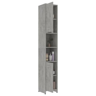 vidaXL Στήλη Μπάνιου Γκρι Σκυροδέματος 30x30x183,5cm Επεξεργ. Ξύλο 1 τεμ.