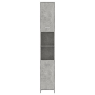 vidaXL Στήλη Μπάνιου Γκρι Σκυροδέματος 30x30x183,5cm Επεξεργ. Ξύλο 1 τεμ.