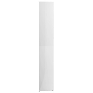 vidaXL Στήλη Μπάνιου Γυαλιστερό Λευκό 30x30x183,5cm Επεξεργασμ. Ξύλο 1 τεμ.
