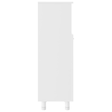 vidaXL Στήλη Μπάνιου Λευκή 30x30x95cm από Μοριοσανίδα 1 τεμ.