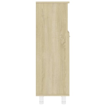 vidaXL Στήλη Μπάνιου Sonoma Δρυς 30x30x95cm από Επεξ. Ξύλο 1 τεμ.