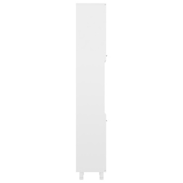 vidaXL Στήλη Μπάνιου Γυαλιστερό Λευκό 30x30x179cm Μοριοσανίδα 1 τεμ.