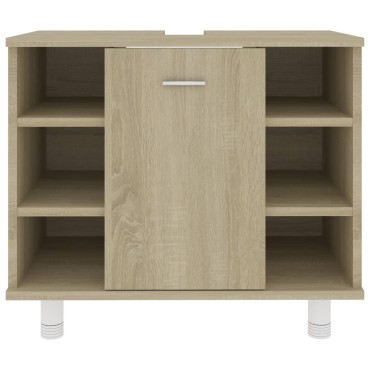 vidaXL Ντουλάπι Νιπτήρα Sonoma Δρυς 60x32x53,5cm από Επεξ. Ξύλο 1 τεμ.