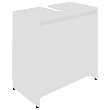 vidaXL Ντουλάπι Νιπτήρα Λευκό 60x33x61cm από Επεξ. Ξύλο 1 τεμ.