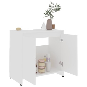 vidaXL Ντουλάπι Νιπτήρα Λευκό 60x33x61cm από Επεξ. Ξύλο 1 τεμ.