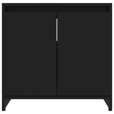 vidaXL Ντουλάπι Νιπτήρα Μαύρο 60x33x61cm από Επεξ. Ξύλο 1 τεμ.