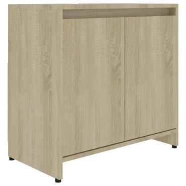 vidaXL Ντουλάπι Νιπτήρα Sonoma Δρυς 60x33x61cm από Επεξ. Ξύλο 1 τεμ.