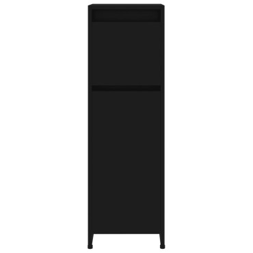 vidaXL Στήλη Μπάνιου Μαύρη 30x30x95cm από Επεξ. Ξύλο 1 τεμ.