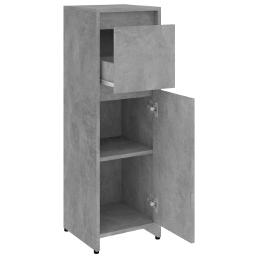 vidaXL Στήλη Μπάνιου Γκρι του Σκυροδέματος 30x30x95cm Επεξ. Ξύλο 1 τεμ.