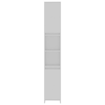 vidaXL Στήλη Μπάνιου Λευκή 30x30x183,5cm από Μοριοσανίδα 1 τεμ.