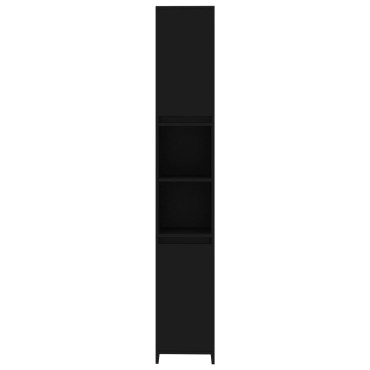 vidaXL Στήλη Μπάνιου Μαύρη 30x30x183,5cm από Μοριοσανίδα 1 τεμ.