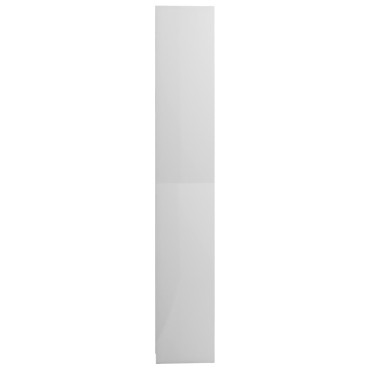 vidaXL Στήλη Μπάνιου Γυαλιστερό Λευκό 30x30x183,5cm Μοριοσανίδα 1 τεμ.