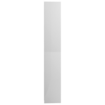 vidaXL Στήλη Μπάνιου Γυαλιστερό Λευκό 30x30x183,5cm Επεξ. Ξύλο 1 τεμ.