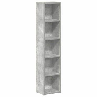 vidaXL Έπιπλα CD 2 τεμ. Γκρι Σκυροδέματος 21x16x93,5cm Μοριοσανίδα