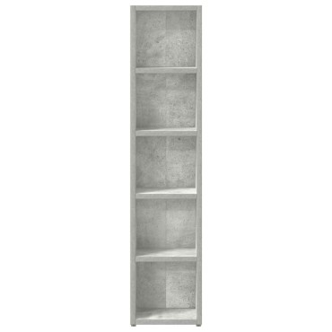 vidaXL Έπιπλα CD 2 τεμ. Γκρι Σκυροδέματος 21x16x93,5cm Μοριοσανίδα