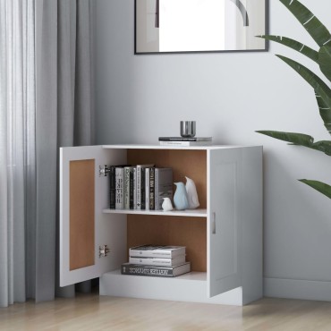 vidaXL Βιβλιοθήκη Λευκή 82,5x30,5x80cm Επεξεργασμένο Ξύλο 1 τεμ.