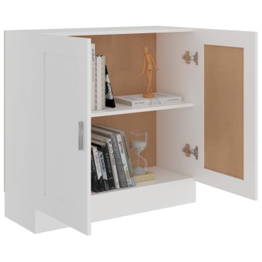 vidaXL Βιβλιοθήκη Λευκή 82,5x30,5x80cm Επεξεργασμένο Ξύλο 1 τεμ.