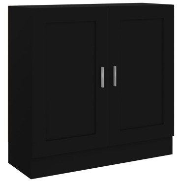 vidaXL Βιβλιοθήκη Μαύρη 82,5x30,5x80cm Επεξ. Ξύλο 1 τεμ.