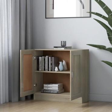vidaXL Βιβλιοθήκη Χρώμα Sonoma Δρυς 82,5x30,5x80cm Επεξ. Ξύλο 1 τεμ.