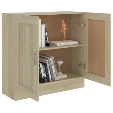 vidaXL Βιβλιοθήκη Χρώμα Sonoma Δρυς 82,5x30,5x80cm Επεξ. Ξύλο 1 τεμ.
