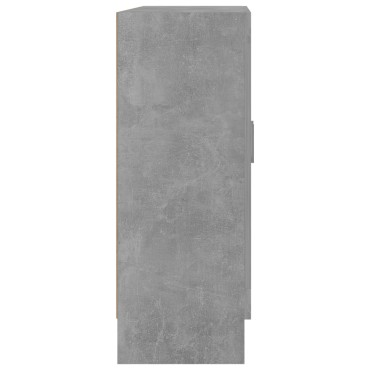 vidaXL Βιβλιοθήκη Γκρι του Σκυροδέματος 82,5x30,5x80cm Επεξ. Ξύλο 1 τεμ.