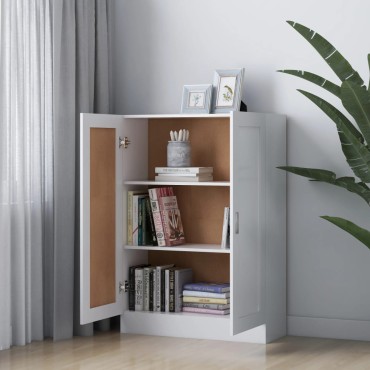 vidaXL Βιβλιοθήκη Λευκή 82,5x30,5x115cm Επεξ. Ξύλο 1 τεμ.