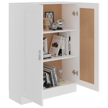 vidaXL Βιβλιοθήκη Λευκή 82,5x30,5x115cm Επεξ. Ξύλο 1 τεμ.