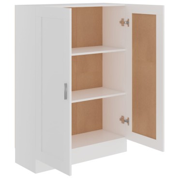 vidaXL Βιβλιοθήκη Λευκή 82,5x30,5x115cm Επεξ. Ξύλο 1 τεμ.