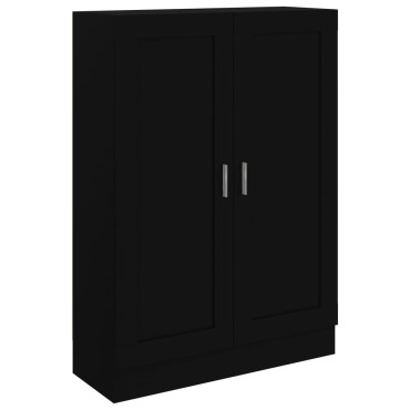 vidaXL Βιβλιοθήκη Μαύρη 82,5x30,5x115cm Επεξ. Ξύλο 1 τεμ.