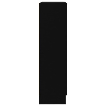 vidaXL Βιβλιοθήκη Μαύρη 82,5x30,5x115cm Επεξ. Ξύλο 1 τεμ.