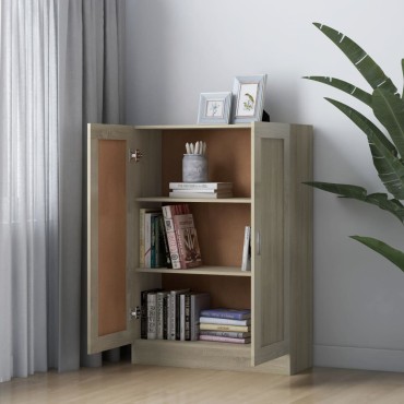vidaXL Βιβλιοθήκη Χρώμα Sonoma Δρυς 82,5x30,5x115cm Επεξ. Ξύλο 1 τεμ.