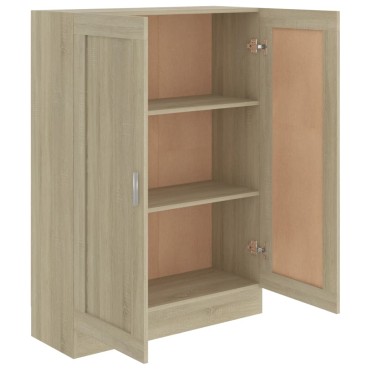 vidaXL Βιβλιοθήκη Χρώμα Sonoma Δρυς 82,5x30,5x115cm Επεξ. Ξύλο 1 τεμ.