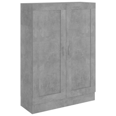 vidaXL Βιβλιοθήκη Γκρι του Σκυροδέματος 82,5x30,5x115cm Επεξ. Ξύλο 1 τεμ.