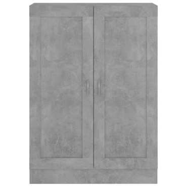 vidaXL Βιβλιοθήκη Γκρι του Σκυροδέματος 82,5x30,5x115cm Επεξ. Ξύλο 1 τεμ.