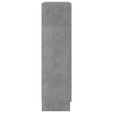vidaXL Βιβλιοθήκη Γκρι του Σκυροδέματος 82,5x30,5x115cm Επεξ. Ξύλο 1 τεμ.