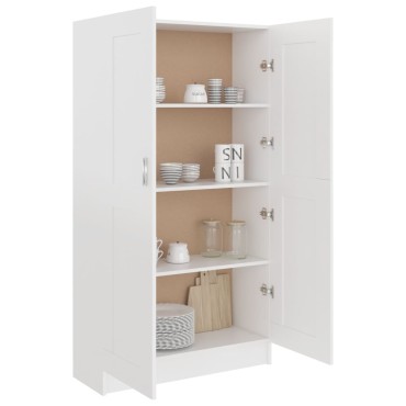 vidaXL Βιβλιοθήκη Λευκή 82,5x30,5x150cm Επεξ. Ξύλο 1 τεμ.