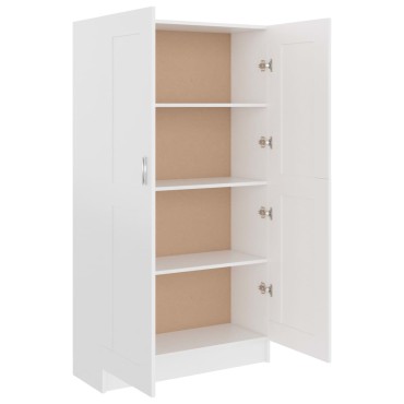 vidaXL Βιβλιοθήκη Λευκή 82,5x30,5x150cm Επεξ. Ξύλο 1 τεμ.