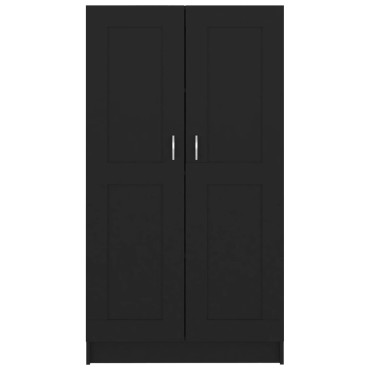 vidaXL Βιβλιοθήκη Μαύρη 82,5x30,5x150cm Επεξ. Ξύλο 1 τεμ.
