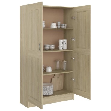 vidaXL Βιβλιοθήκη Χρώμα Sonoma Δρυς 82,5x30,5x150cm Επεξ. Ξύλο 1 τεμ.
