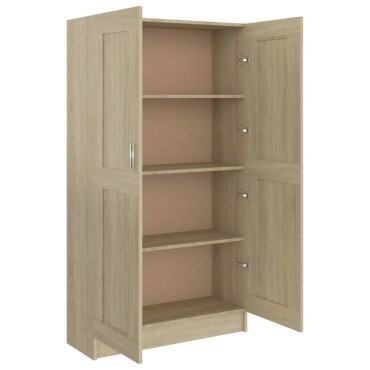 vidaXL Βιβλιοθήκη Χρώμα Sonoma Δρυς 82,5x30,5x150cm Επεξ. Ξύλο 1 τεμ.