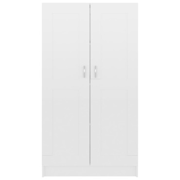 vidaXL Βιβλιοθήκη Γυαλιστερό Λευκό 82,5x30,5x150cm Επεξ. Ξύλο 1 τεμ.