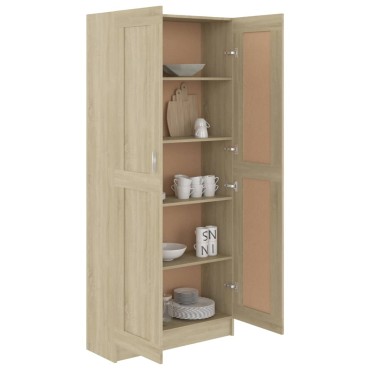 vidaXL Βιβλιοθήκη Χρώμα Sonoma Δρυς 82,5x30,5x185,5cm Επεξ. Ξύλο 1 τεμ.